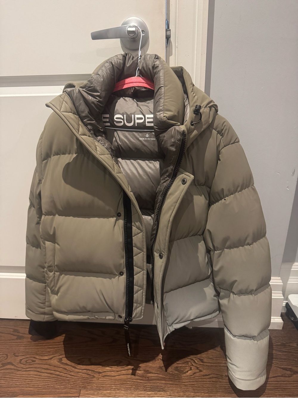 Aritzia Olive Green Short Super Puff